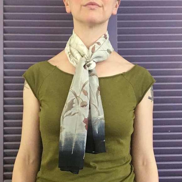 Liz Claiborne Accessories - Vintage Liz Claiborne Floral Chiffon Scarf